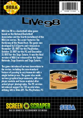 NBA Live 98 (USA) box cover back